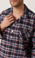 Winterweight Long Sleeve Nightshirt - Beacon Blue Nightshirts - Contare