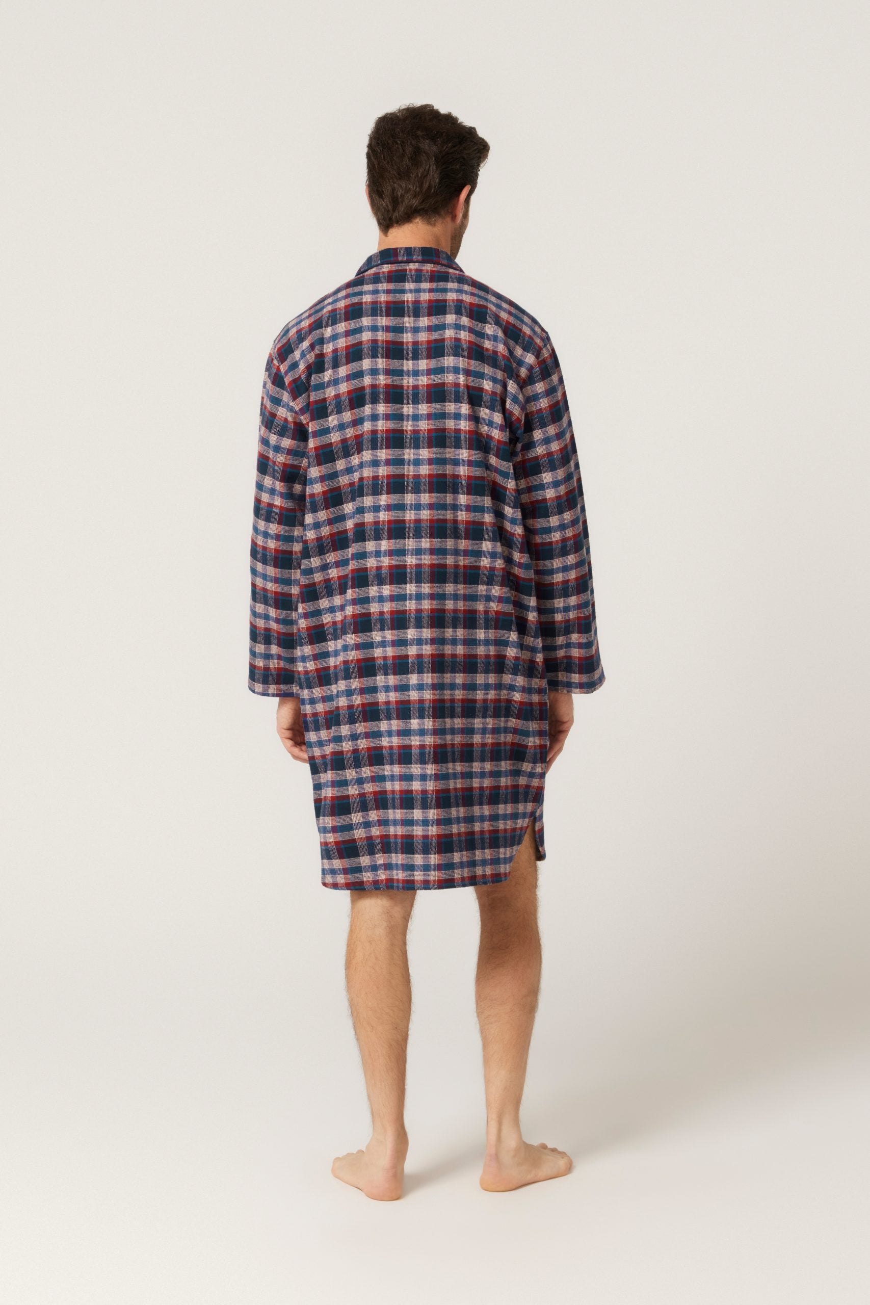 Winterweight Long Sleeve Nightshirt - Beacon Blue Nightshirts - Contare