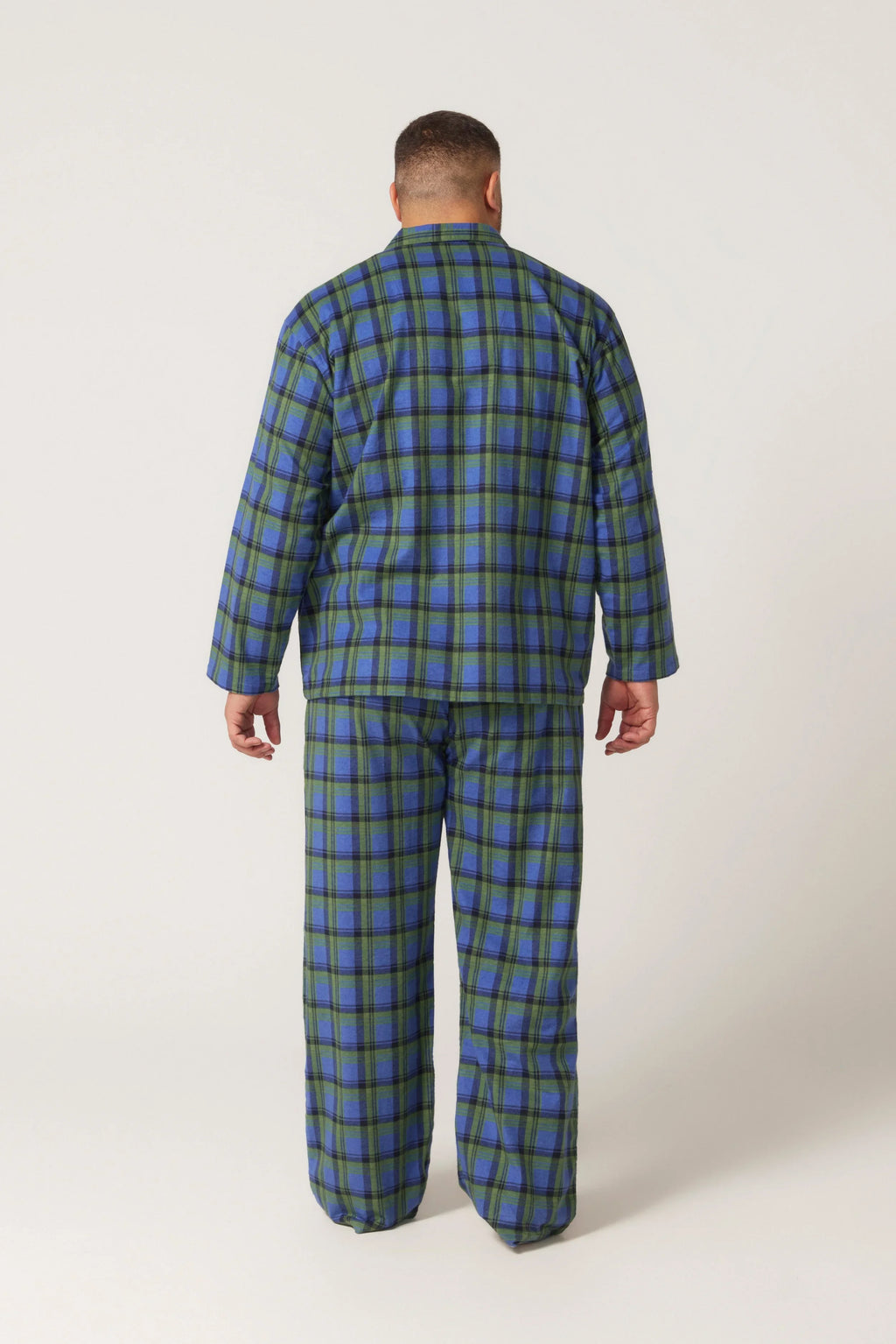 Men’s Flannelette Long Sleeve Pyjama Set – Irish Country Tartan, Green Pyjama Sets - Contare