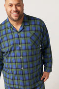 Men’s Flannelette Long Sleeve Pyjama Set – Irish Country Tartan, Green Pyjama Sets - Contare