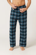 Men’s Lightweight Flannel Sleep Pants – Frontier Check Sleep Separates - Contare