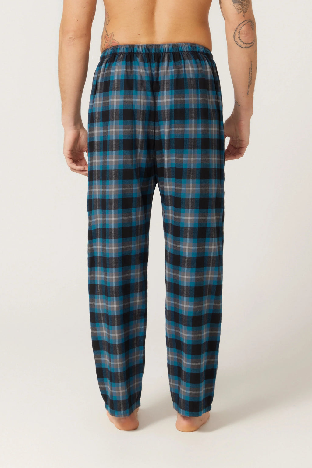 Men’s Lightweight Flannel Sleep Pants – Frontier Check Sleep Separates - Contare