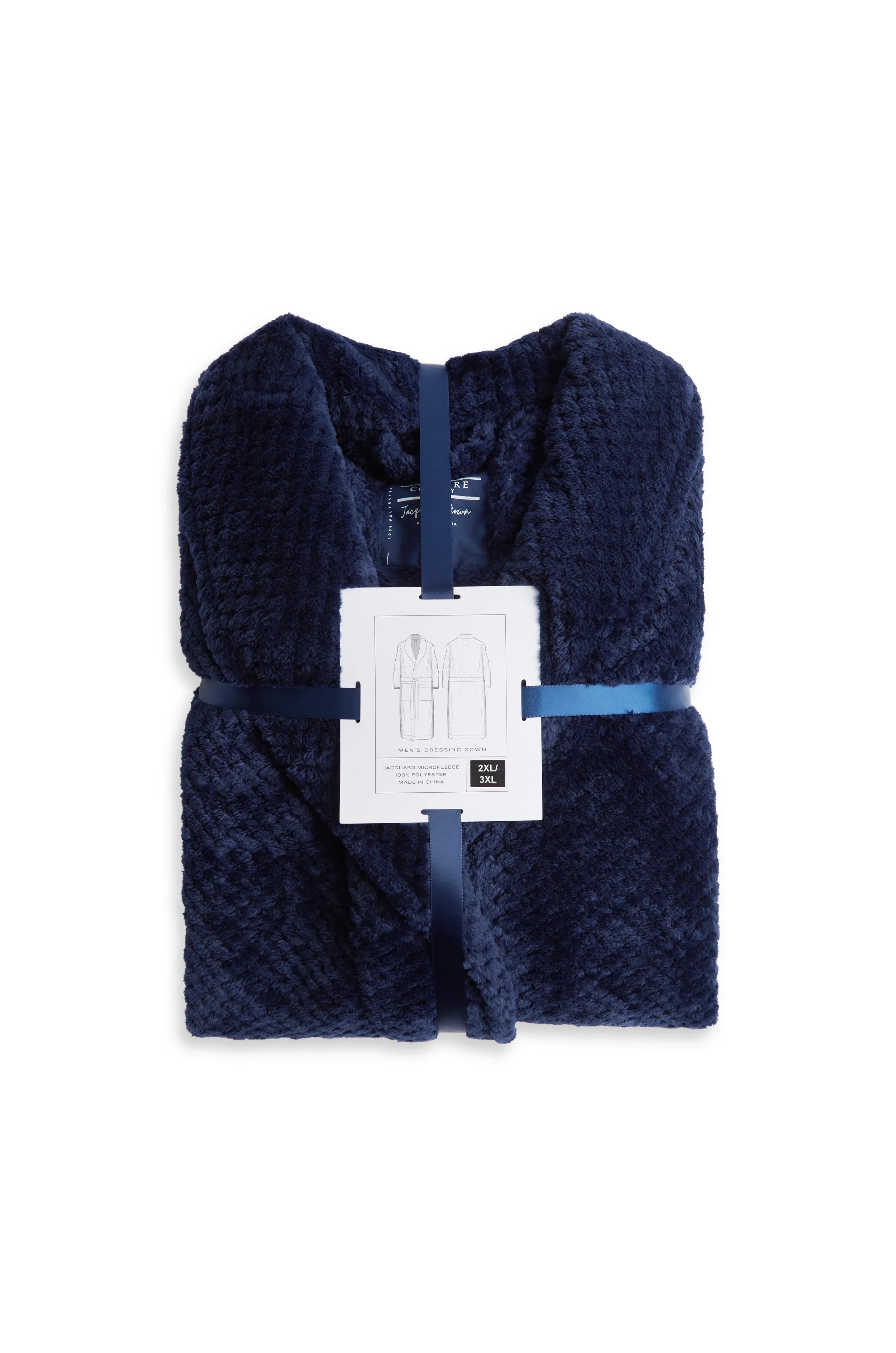 Men's Long Sleeve Jacquard Gown - Indigo Robes - Contare