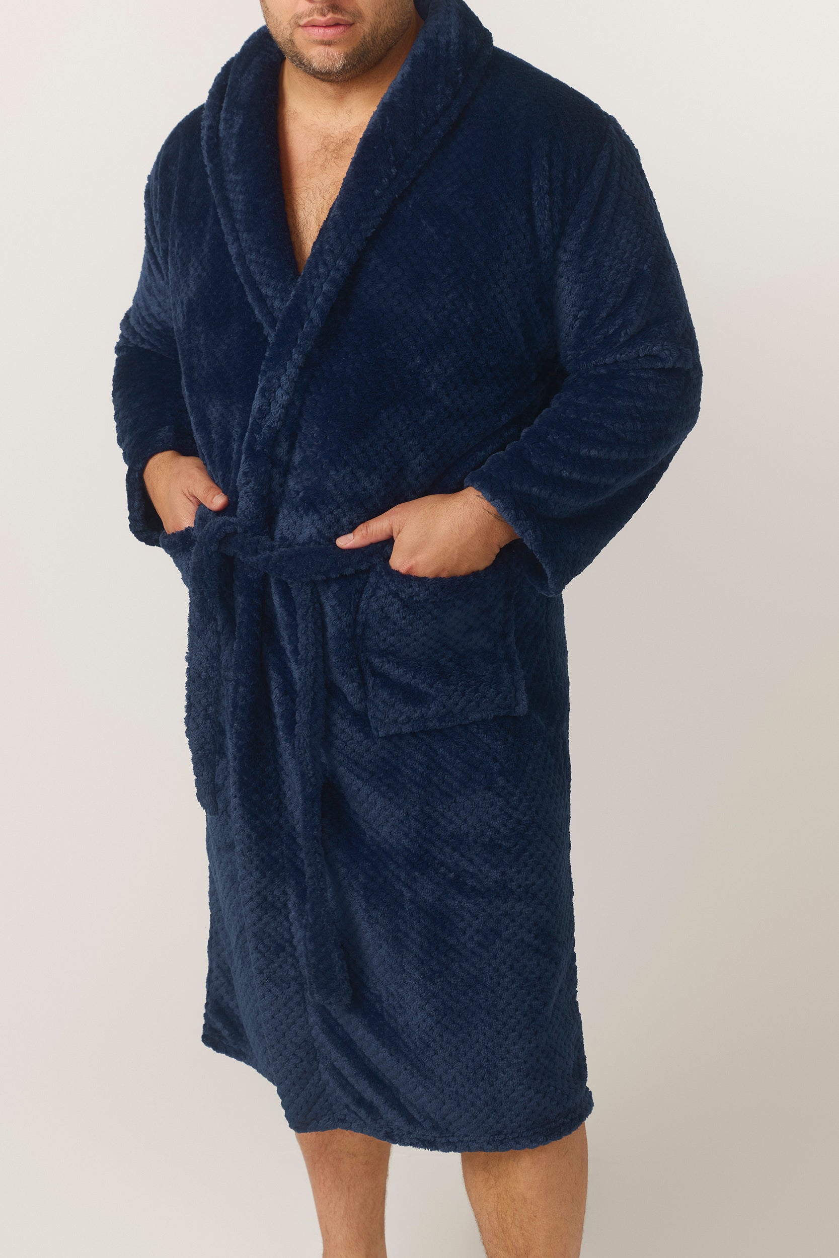 Men's Long Sleeve Jacquard Gown - Indigo Robes - Contare