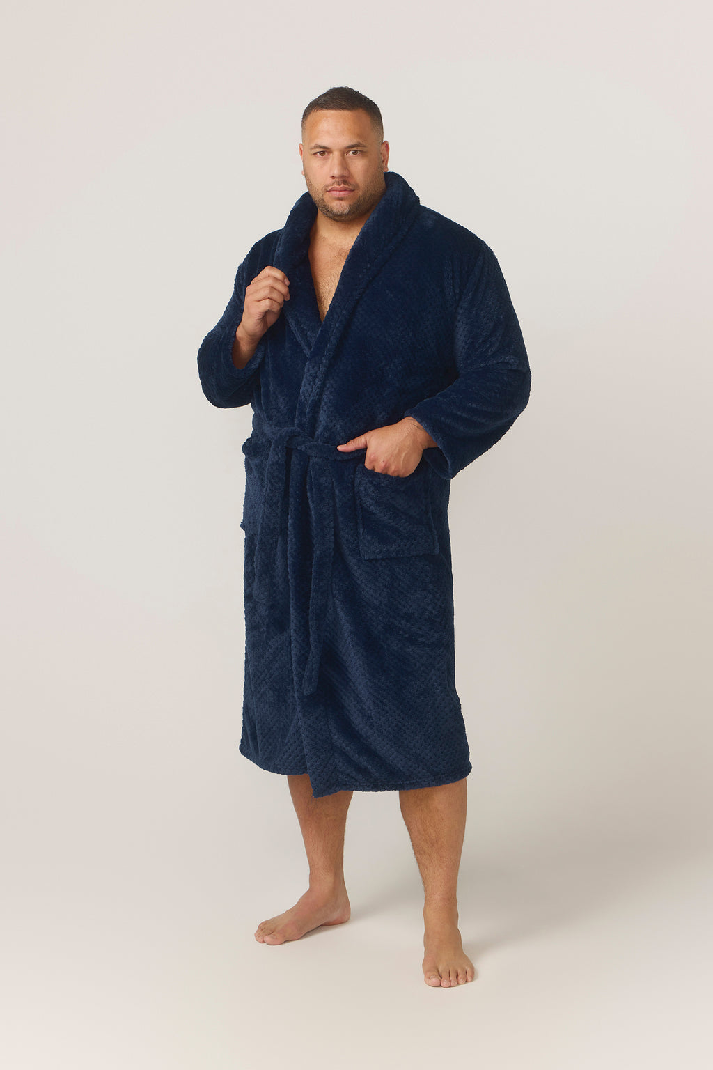 Men's Long Sleeve Jacquard Gown - Indigo Robes - Contare