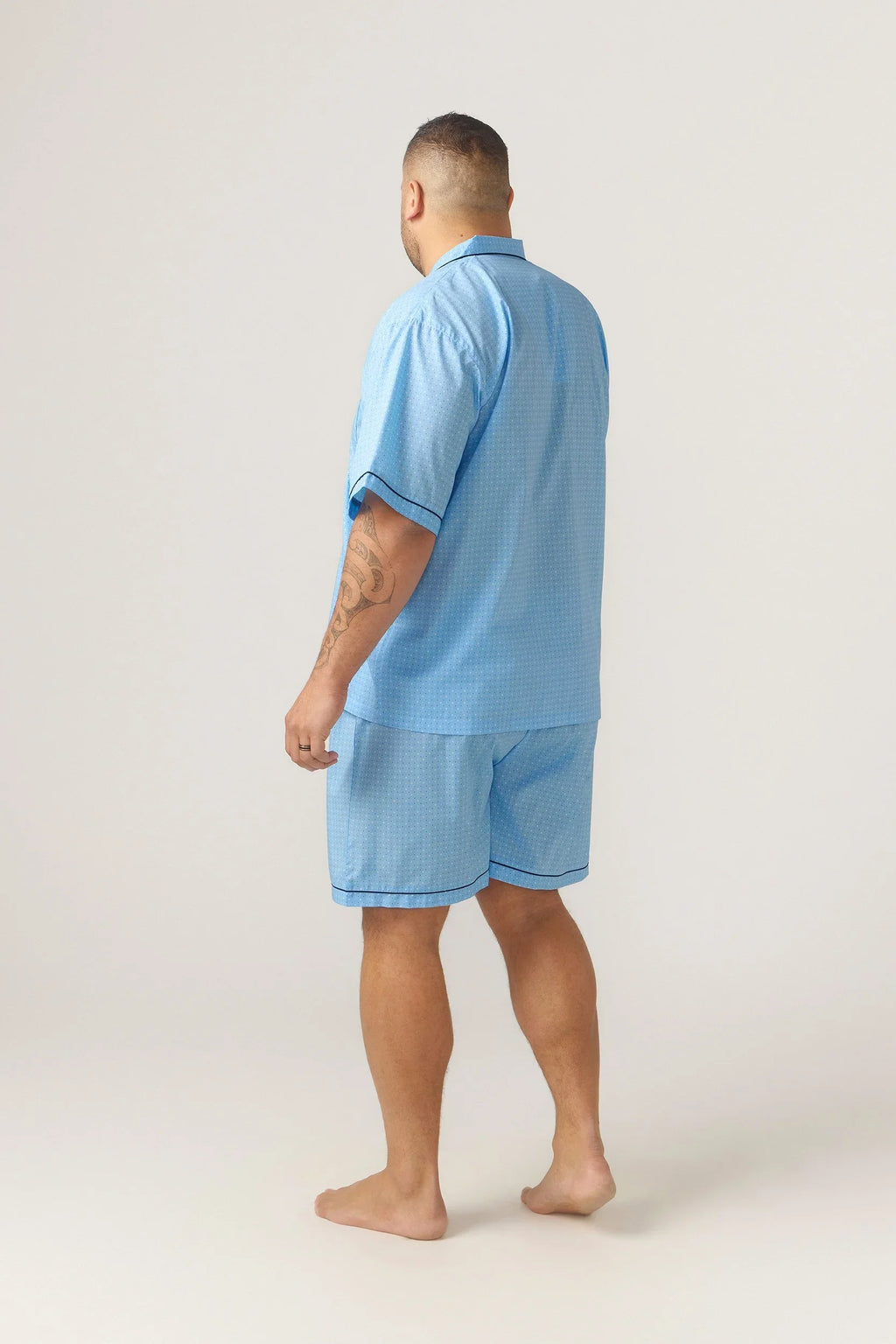 Short Sleeve Set - Symmetry Print - Light Blue Pyjamas Set - Contare