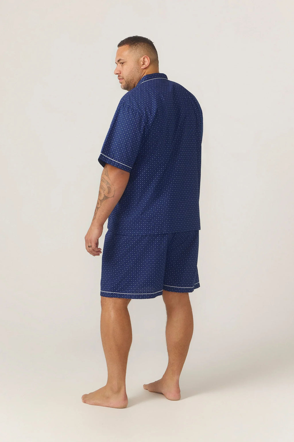 Short Sleeve Set - Symmetry Print - Navy Pyjamas Set - Contare