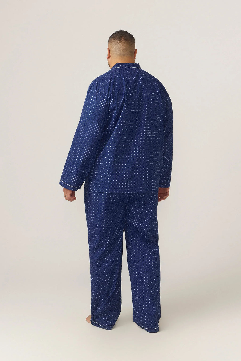 Long Sleeve Pyjama Set - Symmetry Print - Navy Pyjamas Set - Contare