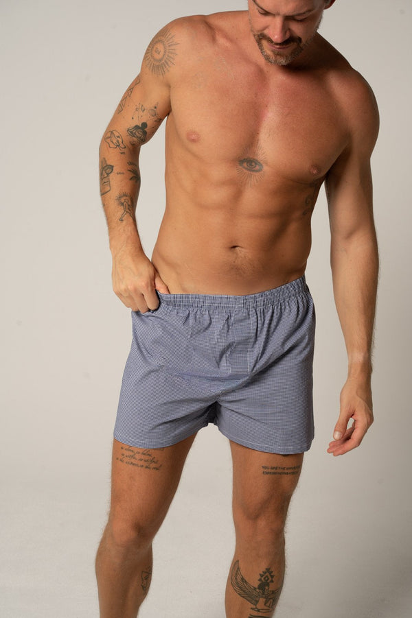 Men's 2-Pack Boxer Shorts - Country Gingham Sleep Separates - Contare