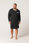 Bamboo Cotton Long Sleeve Nightshirt - Charcoal/Grey Nightshirt - Contare