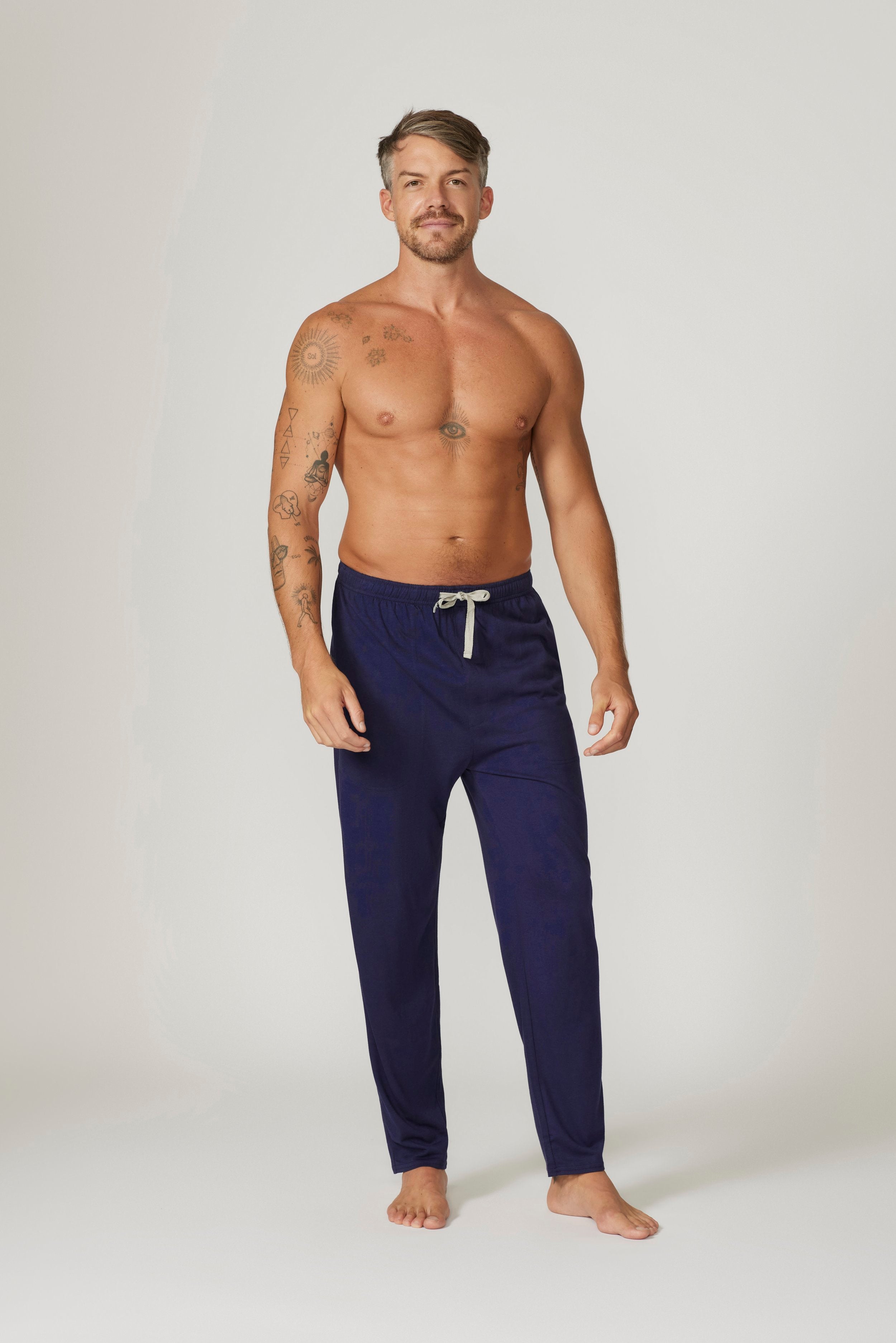 Bamboo Cotton Lounge Pant - Navy Sleep Separates - Contare