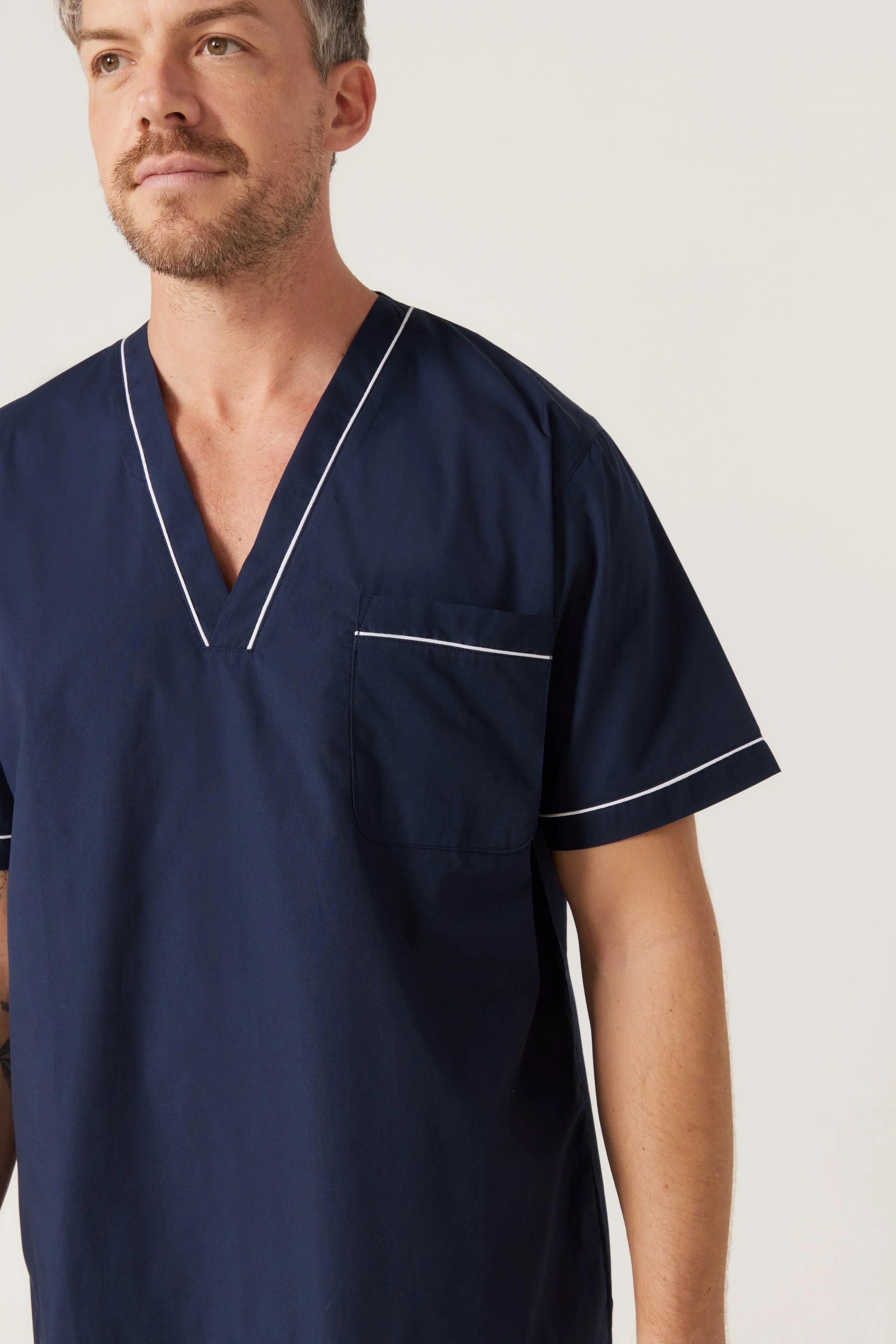 Short Sl Classic Nightshirt - French Navy Nightshirt - Contare
