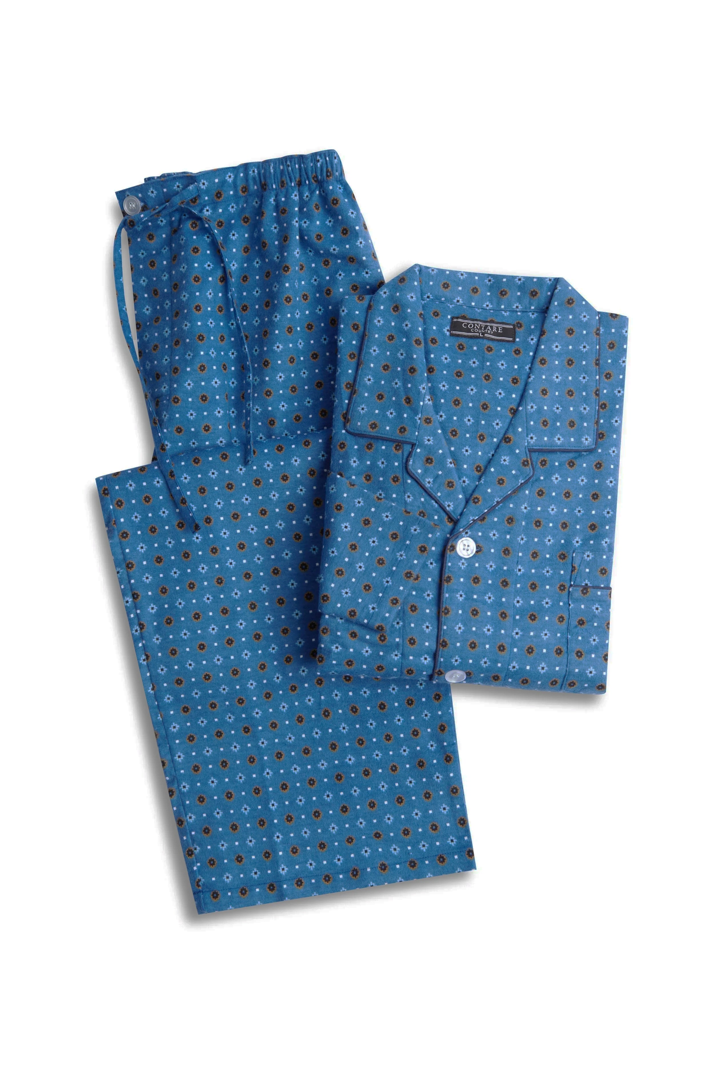Men's Flannelette Long Sleeve Pyjama Set - Dawn Pyjama Sets - Contare