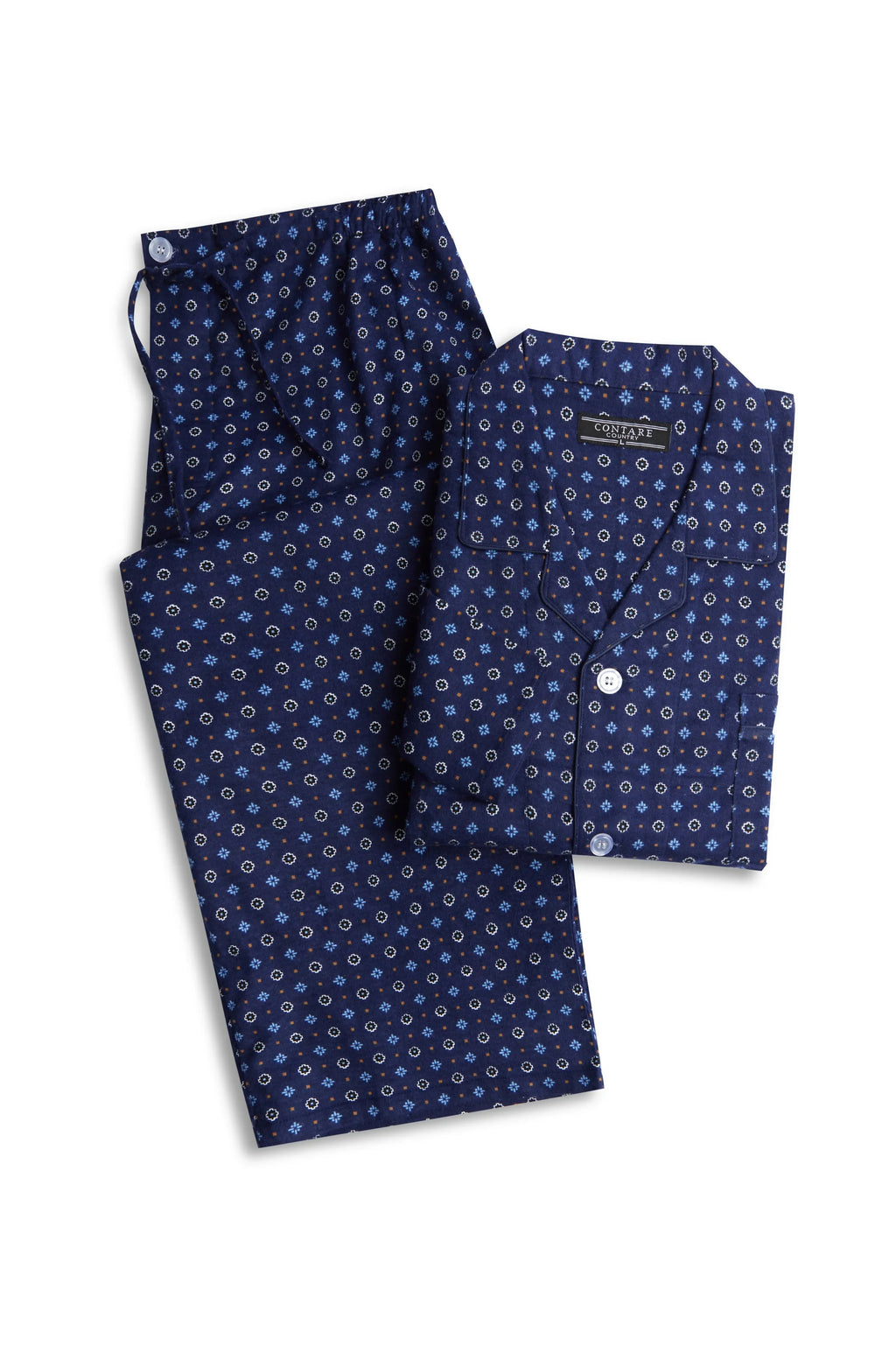 Men's Long Sleeve Pyjama Set - Midnight Sail Pyjama Sets - Contare