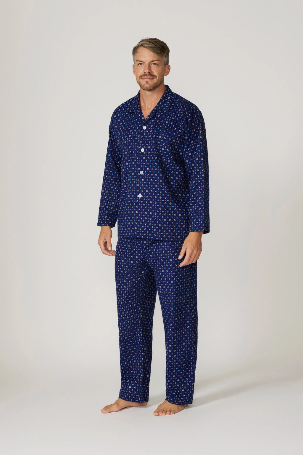 Men's Long Sleeve Pyjama Set - Midnight Sail Pyjama Sets - Contare