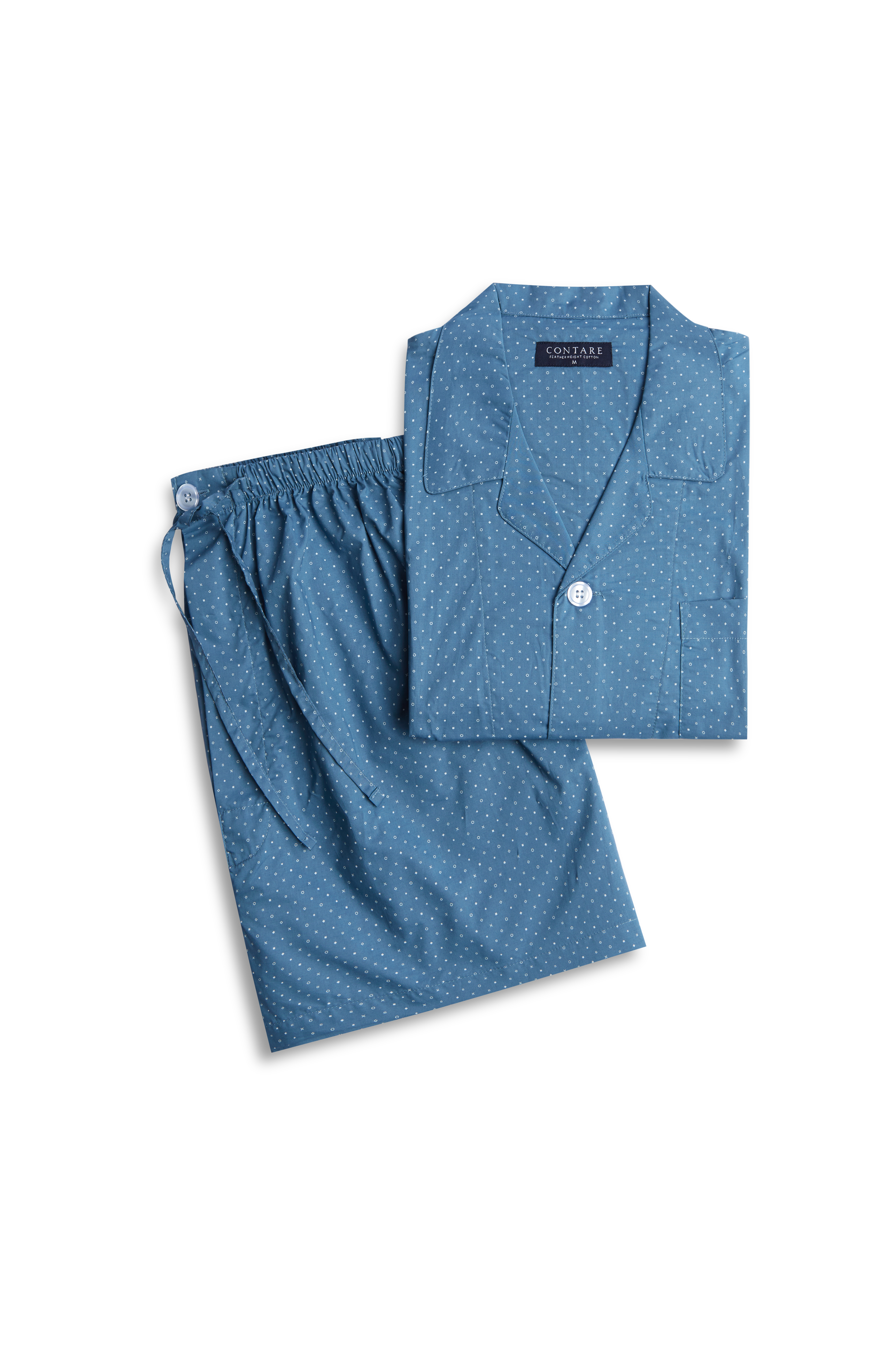 Men's Featherweight Cotton Short Sleeve Pyjama Set - Copen Symbols Pyjama Set - Contare