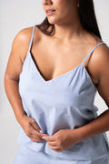 Women’s Refined Cotton Piped Cami – Chambray