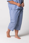 Women’s Refined Cotton Crop Pant – Denim Stripe