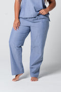 Women’s Refined Cotton Straight Leg Pant – Denim Stripe