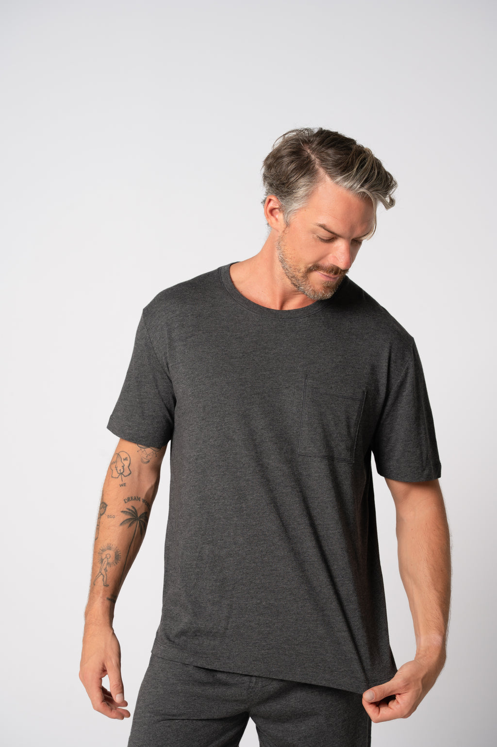 Men's Cloudsoft Jersey Short Sleeve Tee - Charcoal