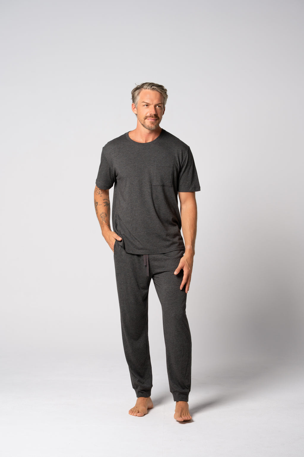 Men's Cloudsoft Jersey Trackie - Charcoal