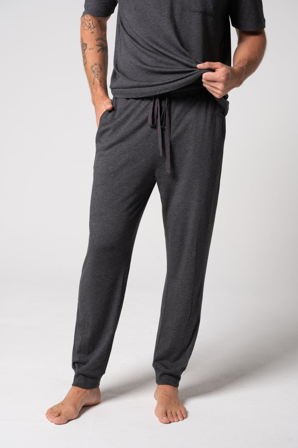 Men's Cloudsoft Jersey Trackie - Charcoal