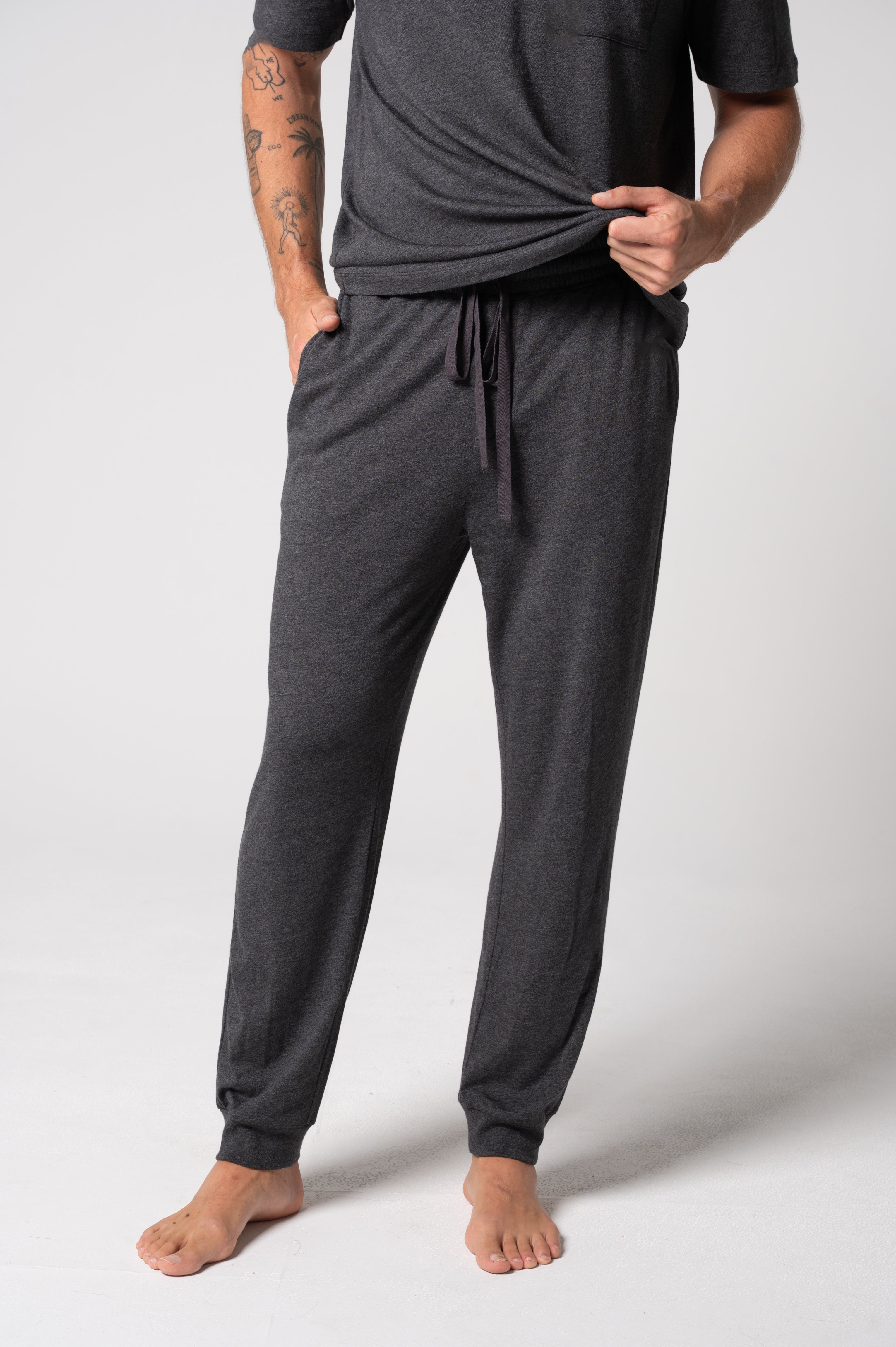 Men's Cloudsoft Jersey Trackie - Charcoal