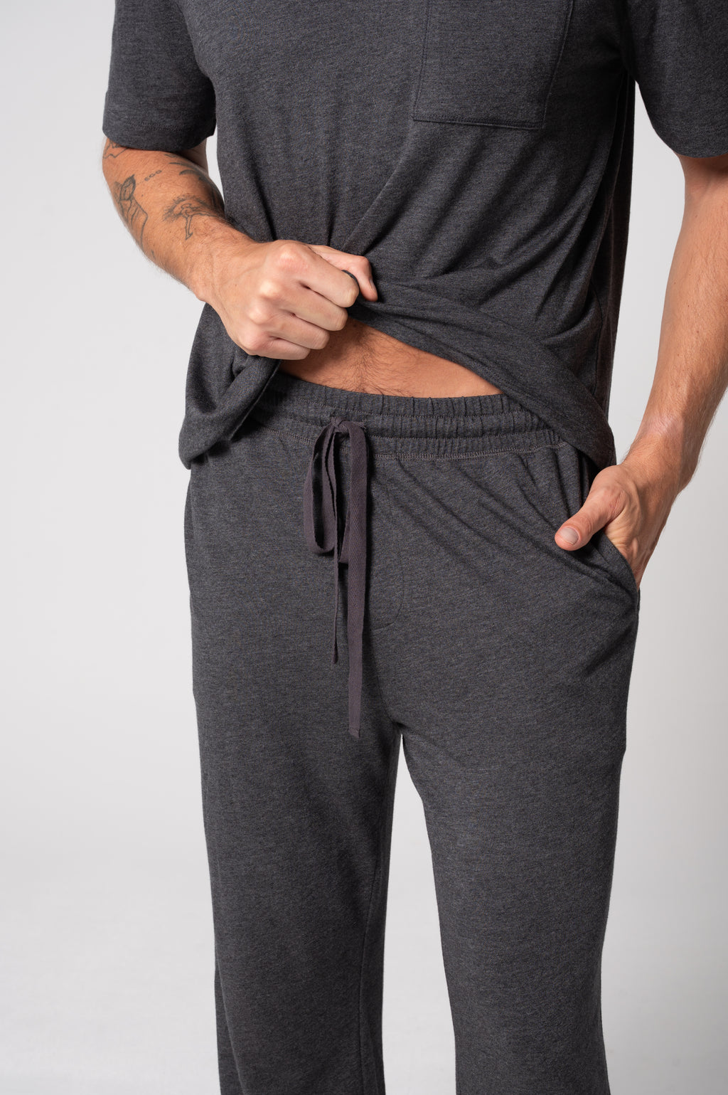 Men's Cloudsoft Jersey Trackie - Charcoal
