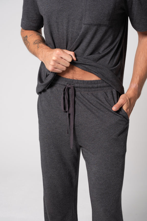 Men's Cloudsoft Jersey Trackie - Charcoal