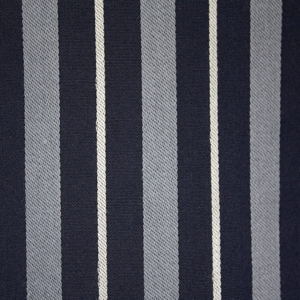Navy Silver Stripe Long Sleeve Set Pyjama Sets - Contare