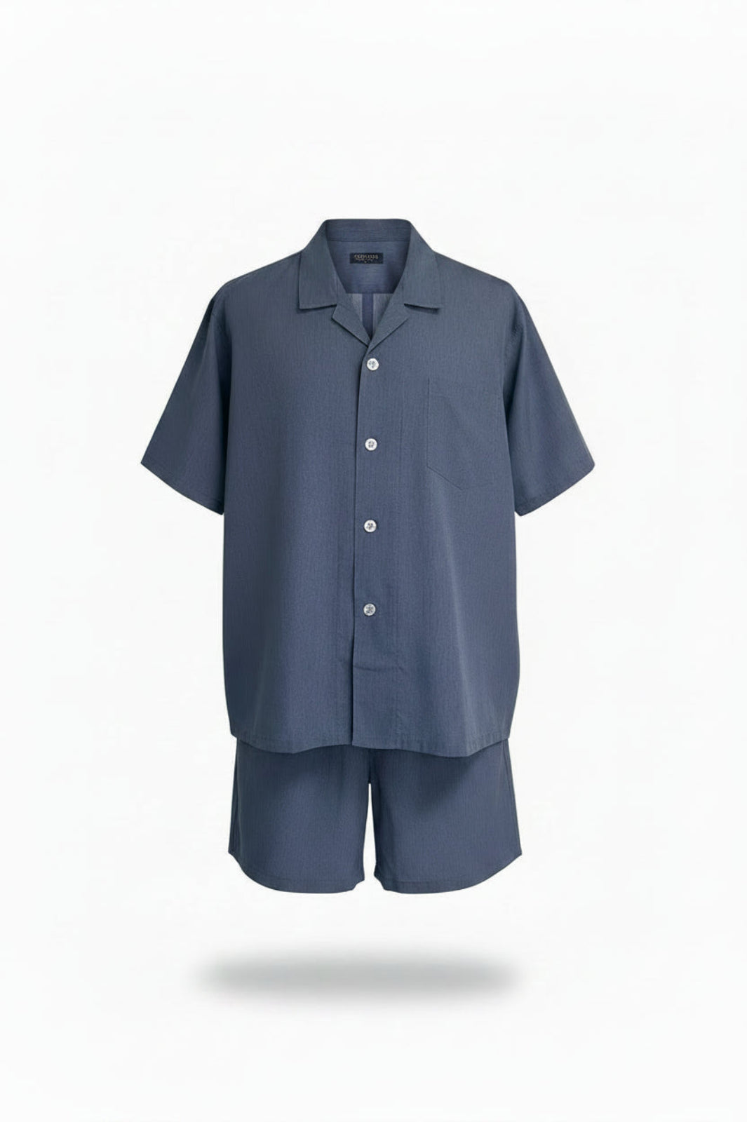 Blue End on End Short Sleeve Set Pyjama Sets - Contare