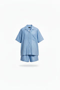 Blue Commas Short Sleeve Set Pyjamas Set - Contare