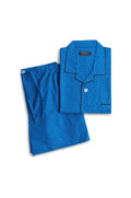 Cotton Rich Short Sleeve Set - Blue Navy Squares