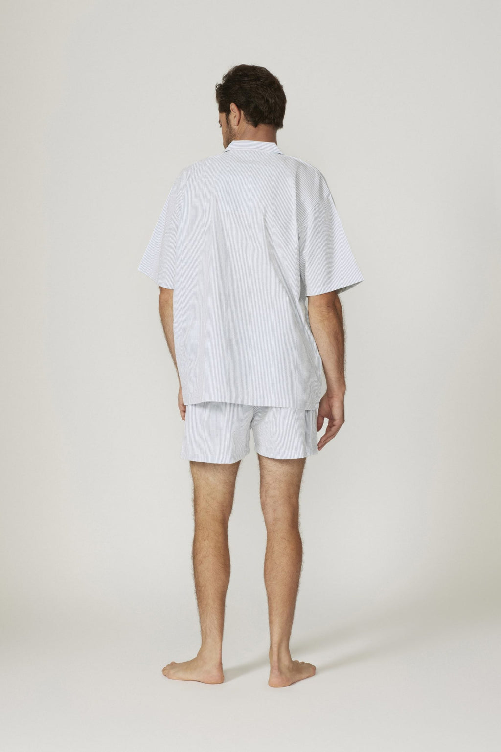 Seersucker Stripe Short Sleeve Set Pyjama Sets - Contare