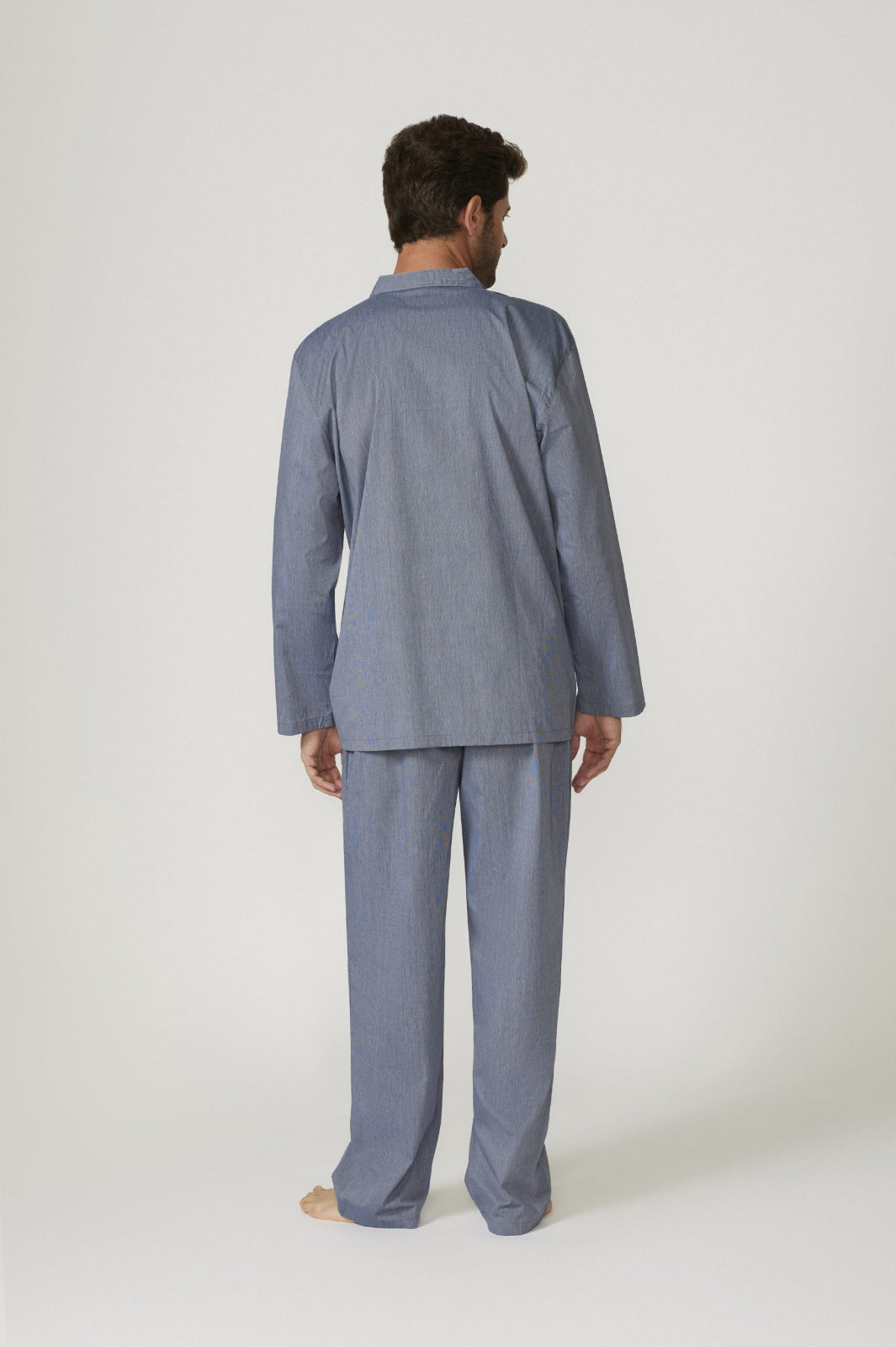 Textured Stripe Long Sleeve Set Pyjama Sets - Contare