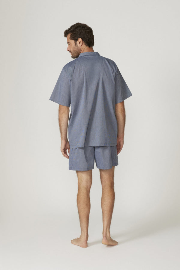 Textured Stripe Short Sleeve Set Pyjama Sets - Contare