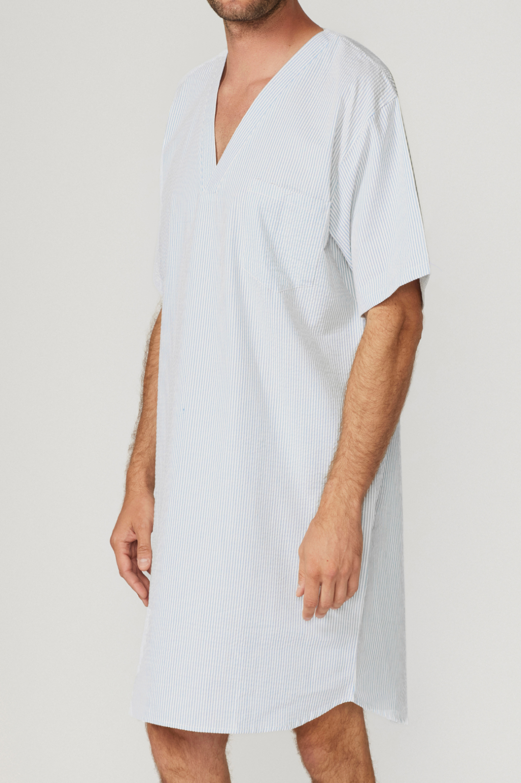 Seersucker Stripe Nightshirt Nightshirts - Contare